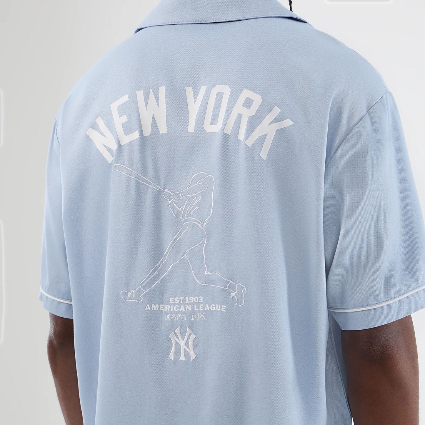 New Era, New York Yankees Graphic Revere Short Sleeve Shirt, Blue