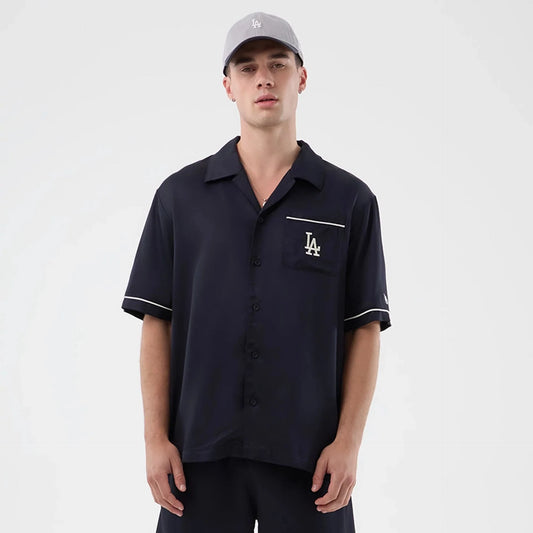 New Era, LA Dodgers Graphic Revere Short Sleeve Shirt, Navy