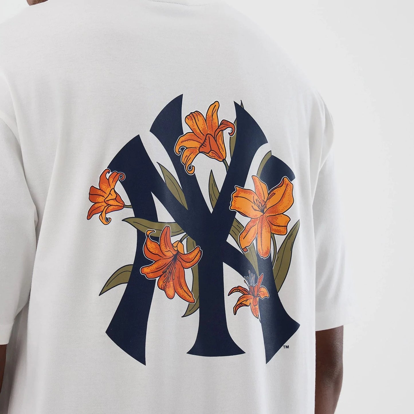 New Era, New York Yankees Floral Oversized T-Shirt, White