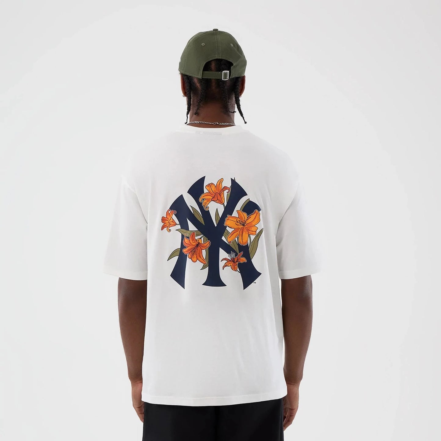 New Era, New York Yankees Floral Oversized T-Shirt, White
