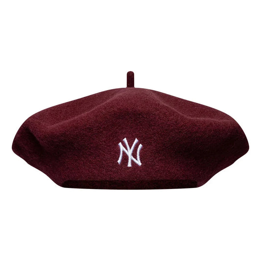 New Era, Beret New York Yankees Wool Script, Dark Red
