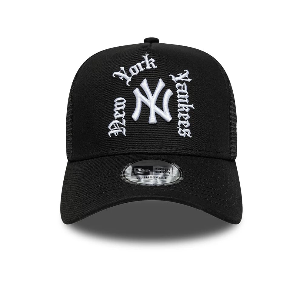 New Era, 9FORTY A-Frame Trucker New York Yankees, Black