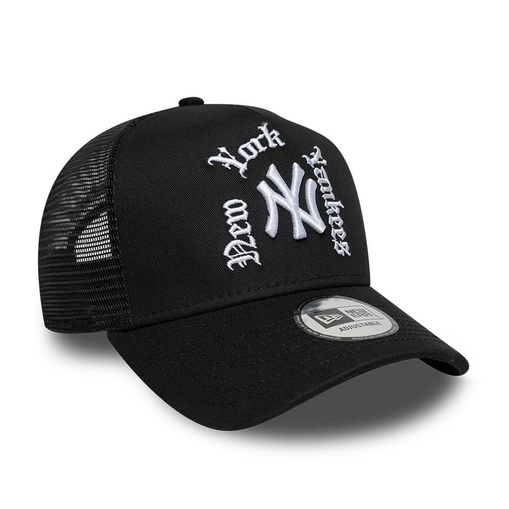New Era, 9FORTY A-Frame Trucker New York Yankees, Black