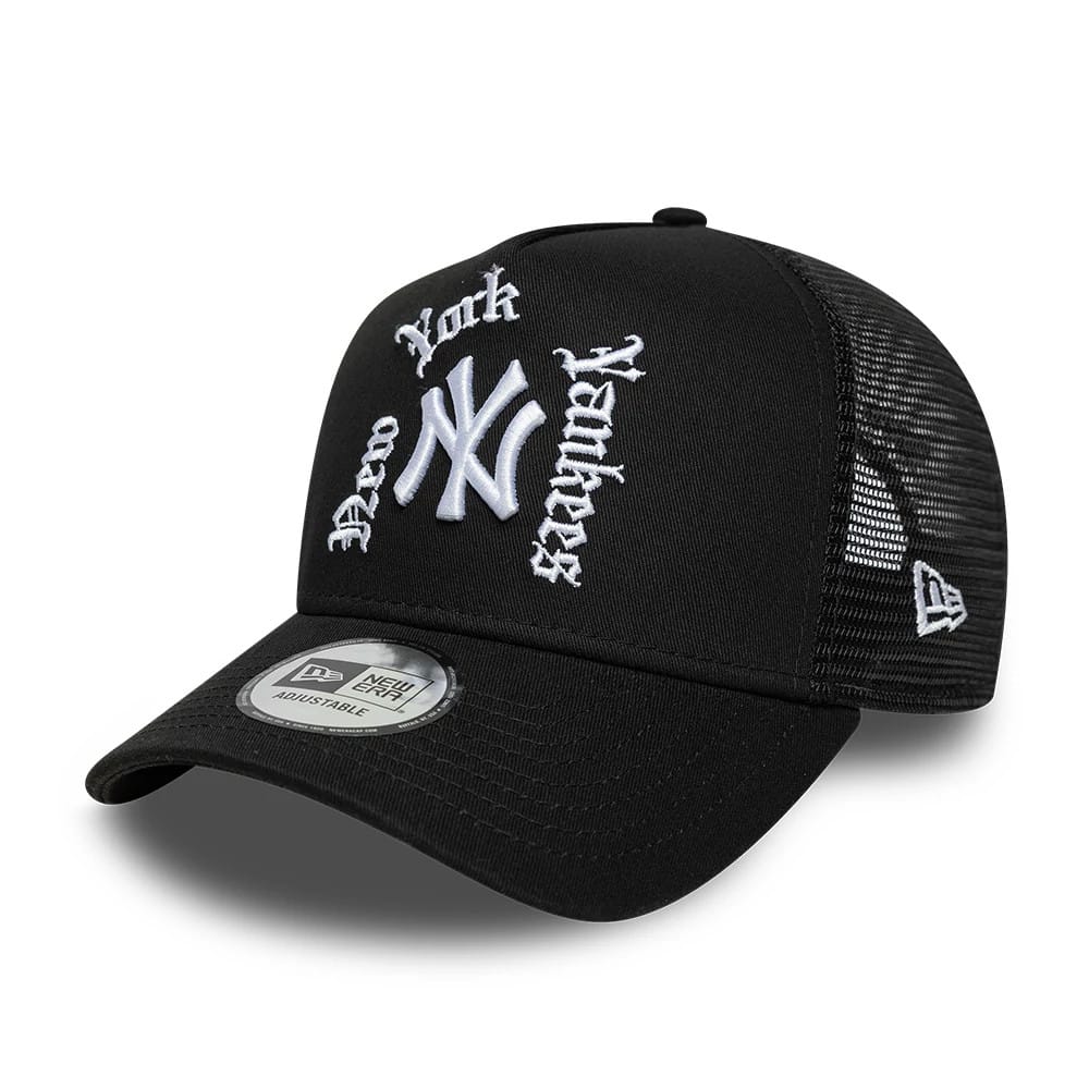 New Era, 9FORTY A-Frame Trucker New York Yankees, Black