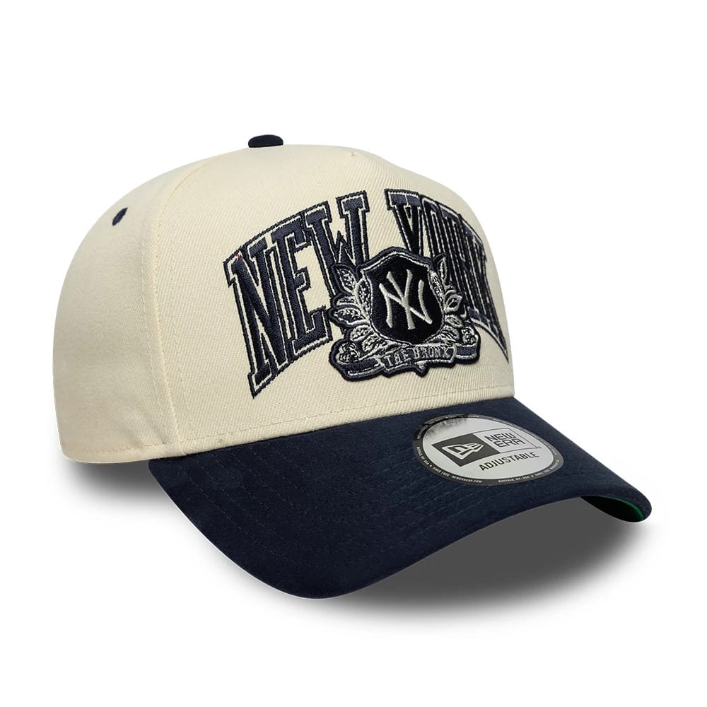 New Era, 9FORTY E-Frame New York Yankees Suede, Cream & Navy