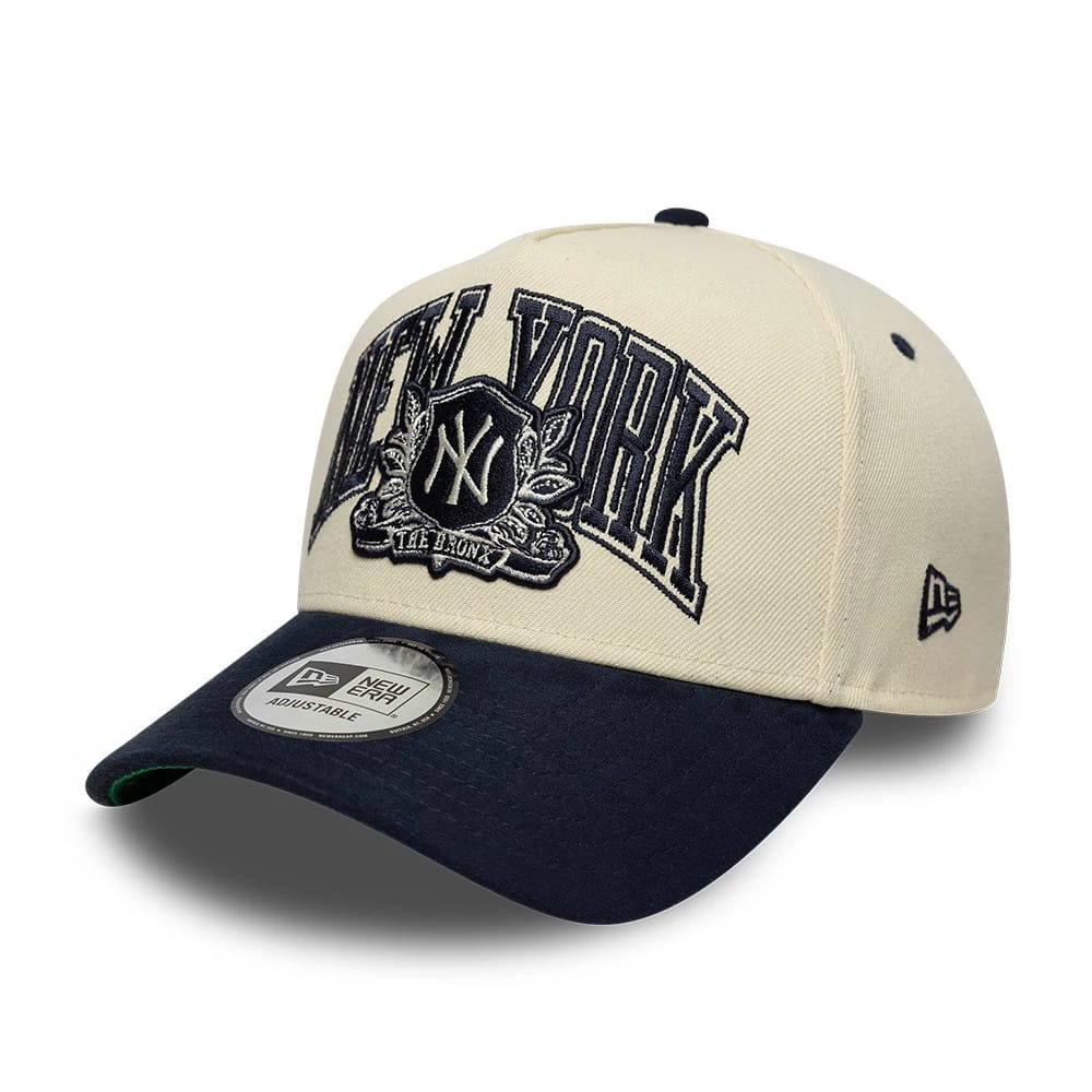 New Era, 9FORTY E-Frame New York Yankees Suede, Cream & Navy