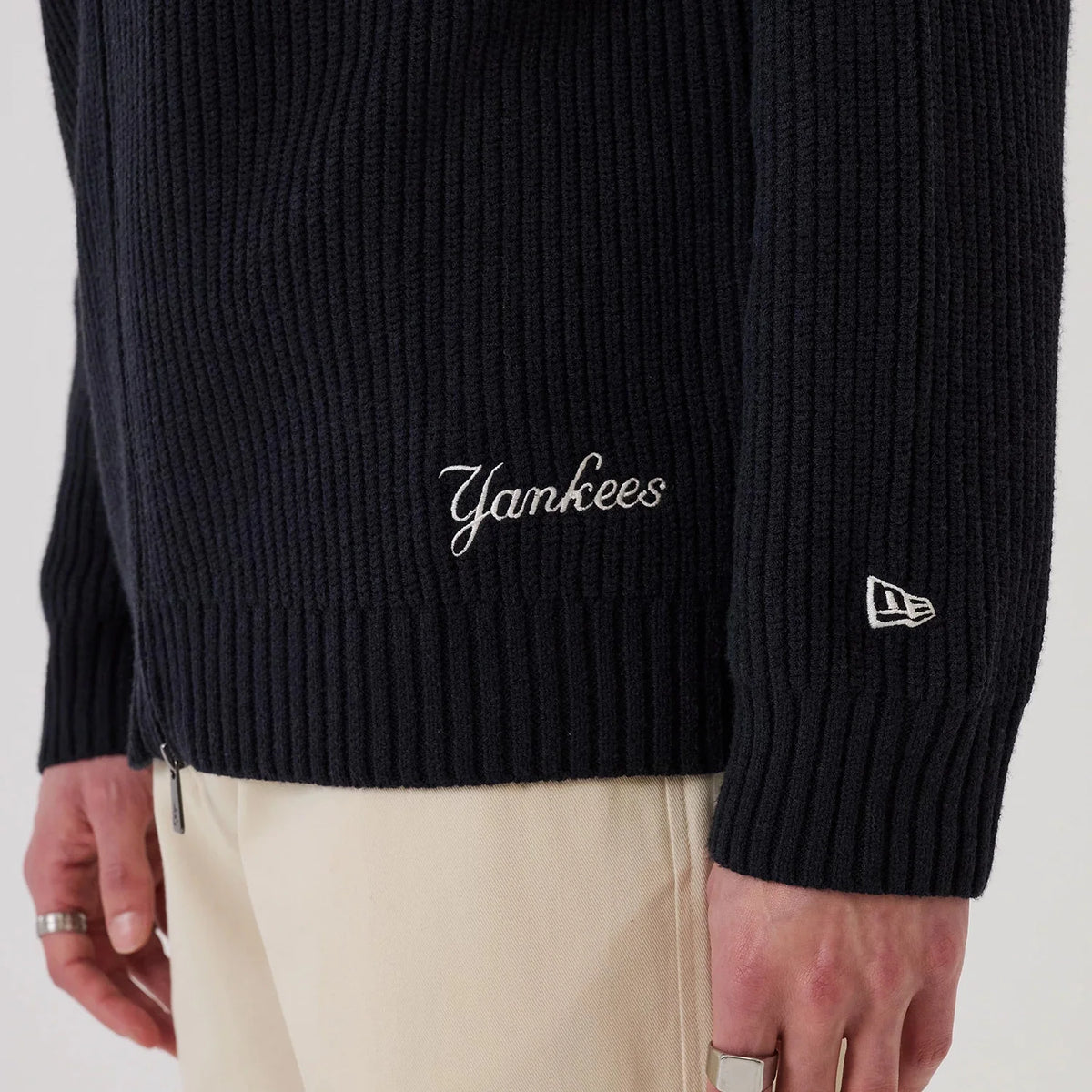 New Era, New York Yankees 2 Way Zip Cardigan, navy