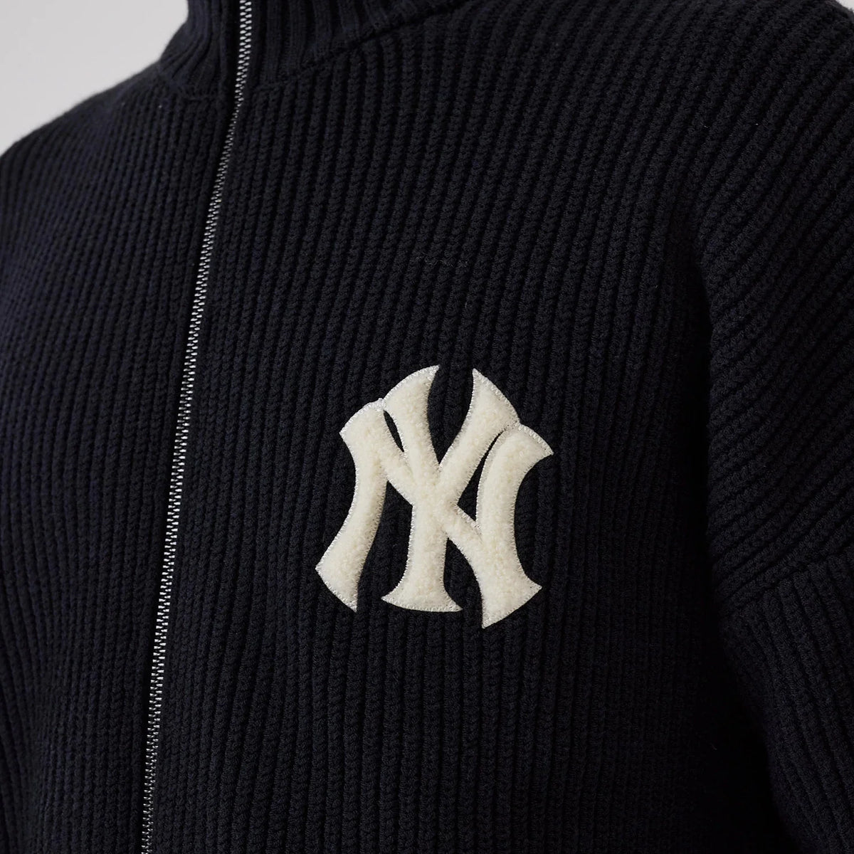 New Era, New York Yankees 2 Way Zip Cardigan, navy