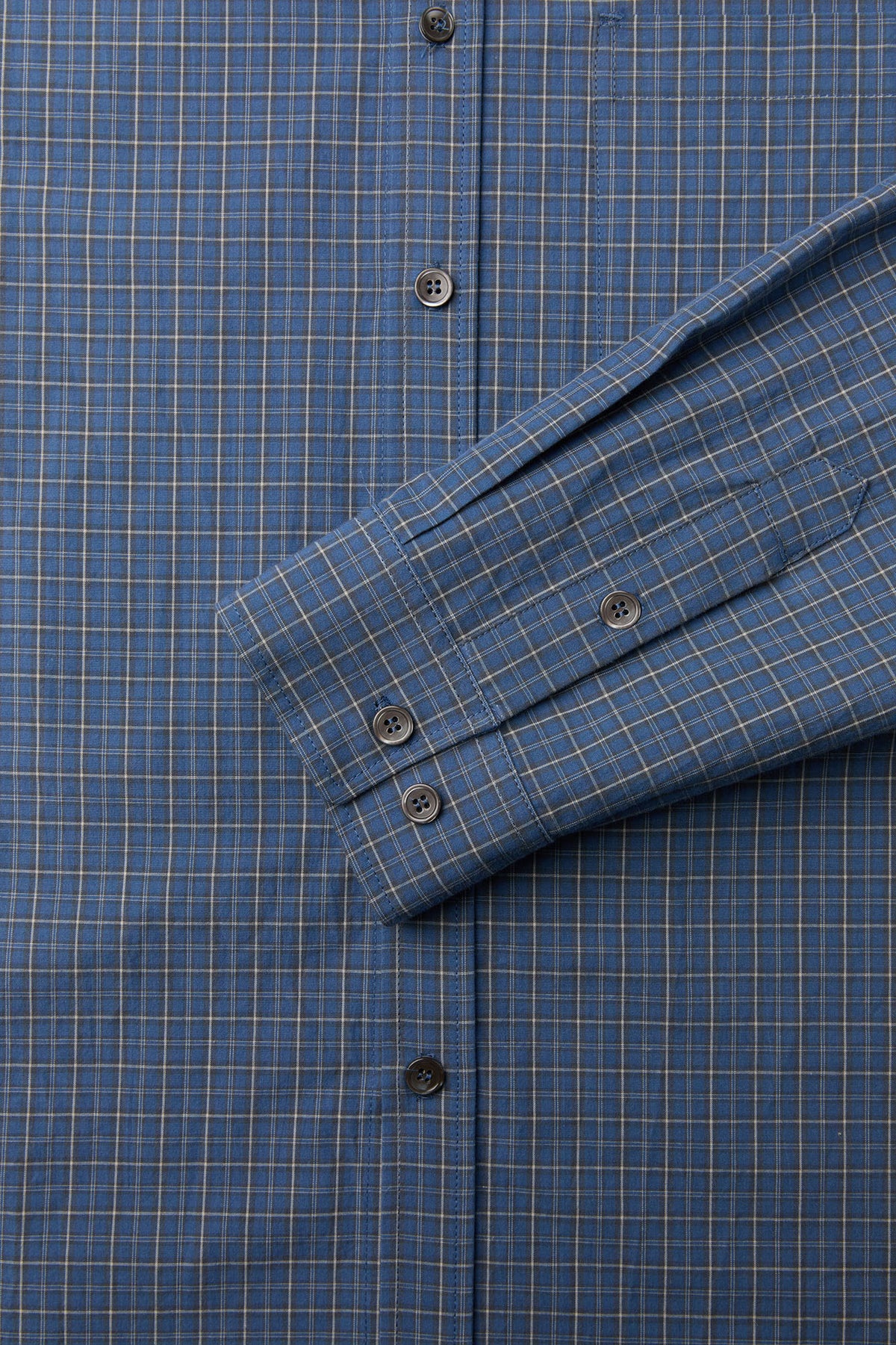 COOR, Windowpane check shirt, Blue