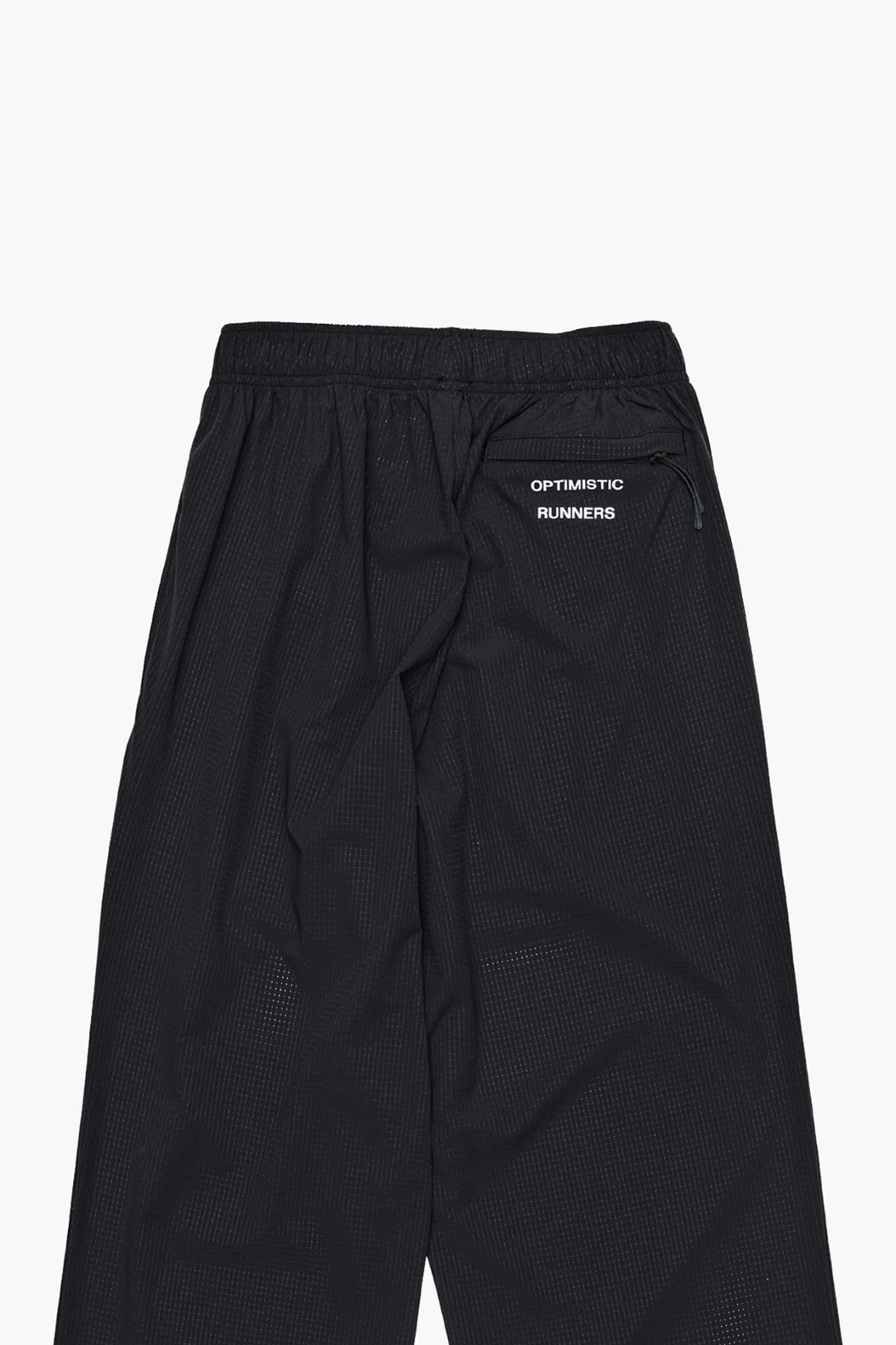 Optimistic Runners, Perforated Wide Pants, Black