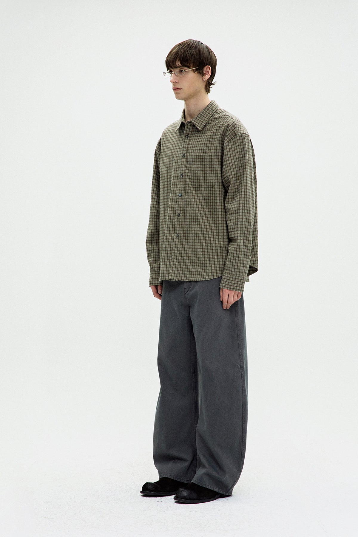 COOR,  Gun club check shirt, Sand green