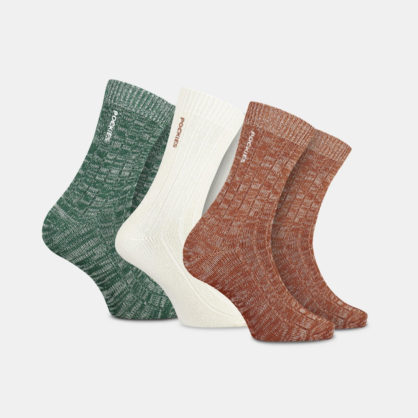 Pockies, 3-Pack Chunky Socks G/OW/TC