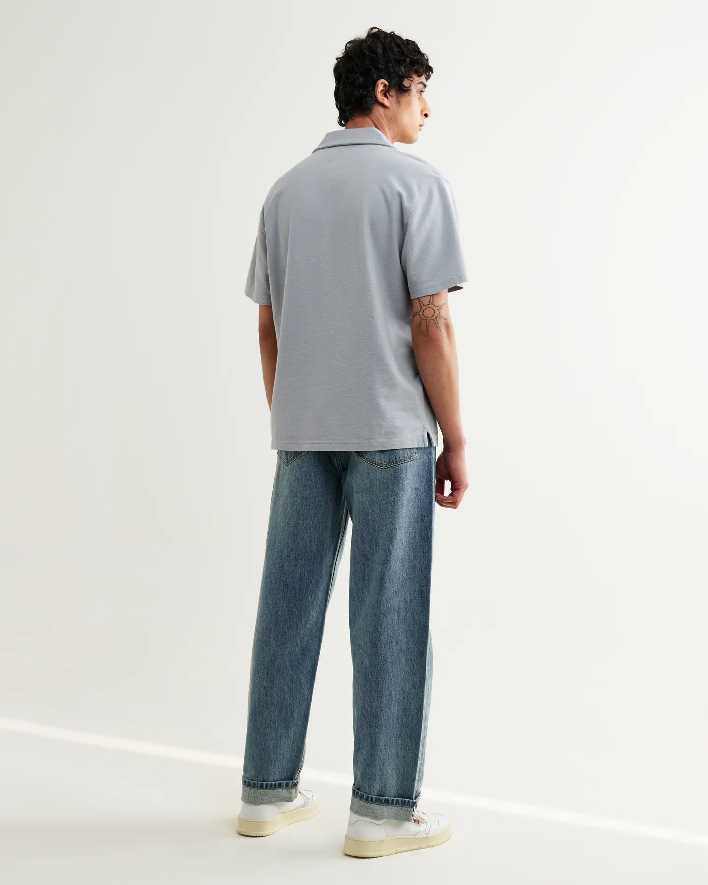 Wax London, Atwood Organic Cotton Polo Shirt, Blue