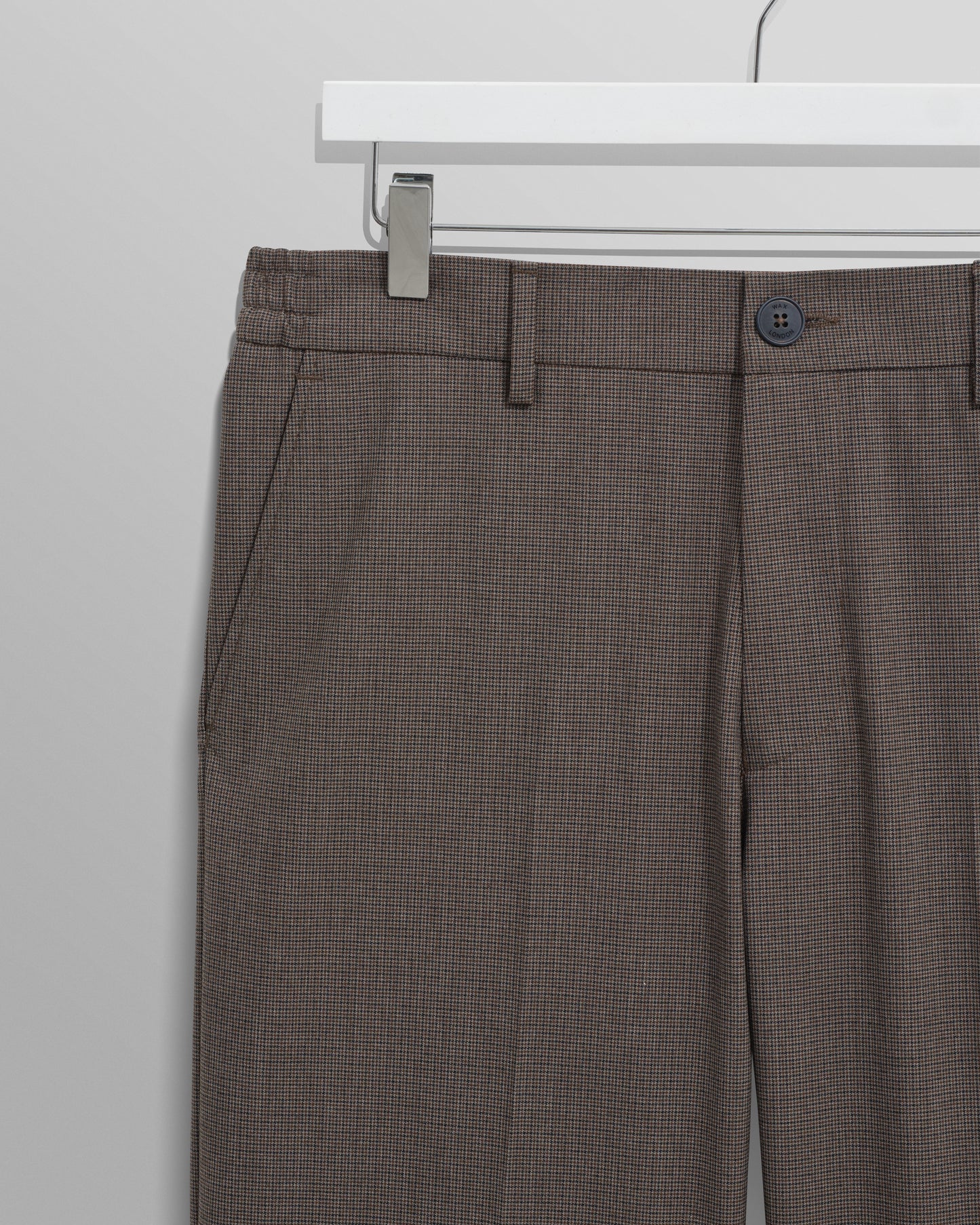 WAX London, Bayham Trouser, Mirco Puppytooth Brown