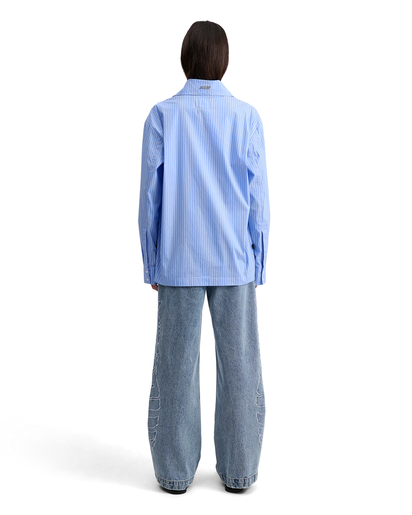 Alis, BILLEY ESSENTIAL SHIRT, White & Blue Stripe
