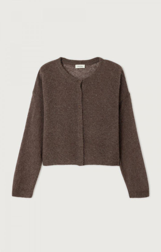 American Vintage, BODYROW CARDIGAN, MOTTLED HEDGEHOG