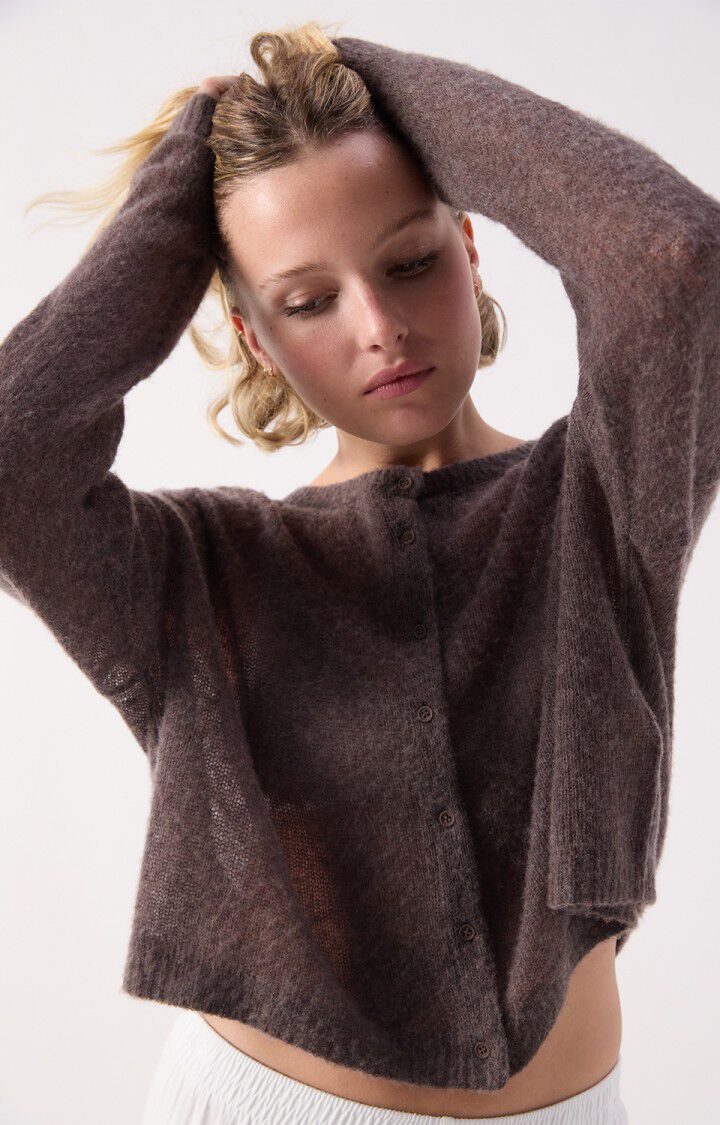 American Vintage, BODYROW CARDIGAN, MOTTLED HEDGEHOG