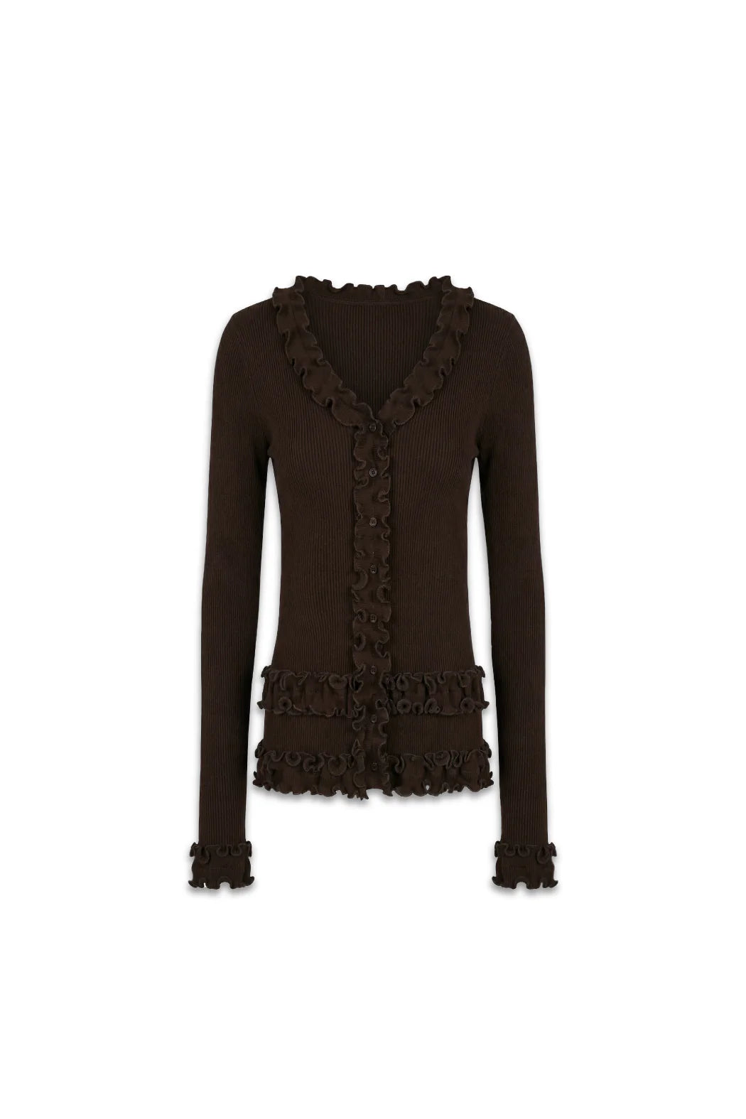 OpéraSport, CAROLINE SEAMLESS CARDIGAN, BROWN