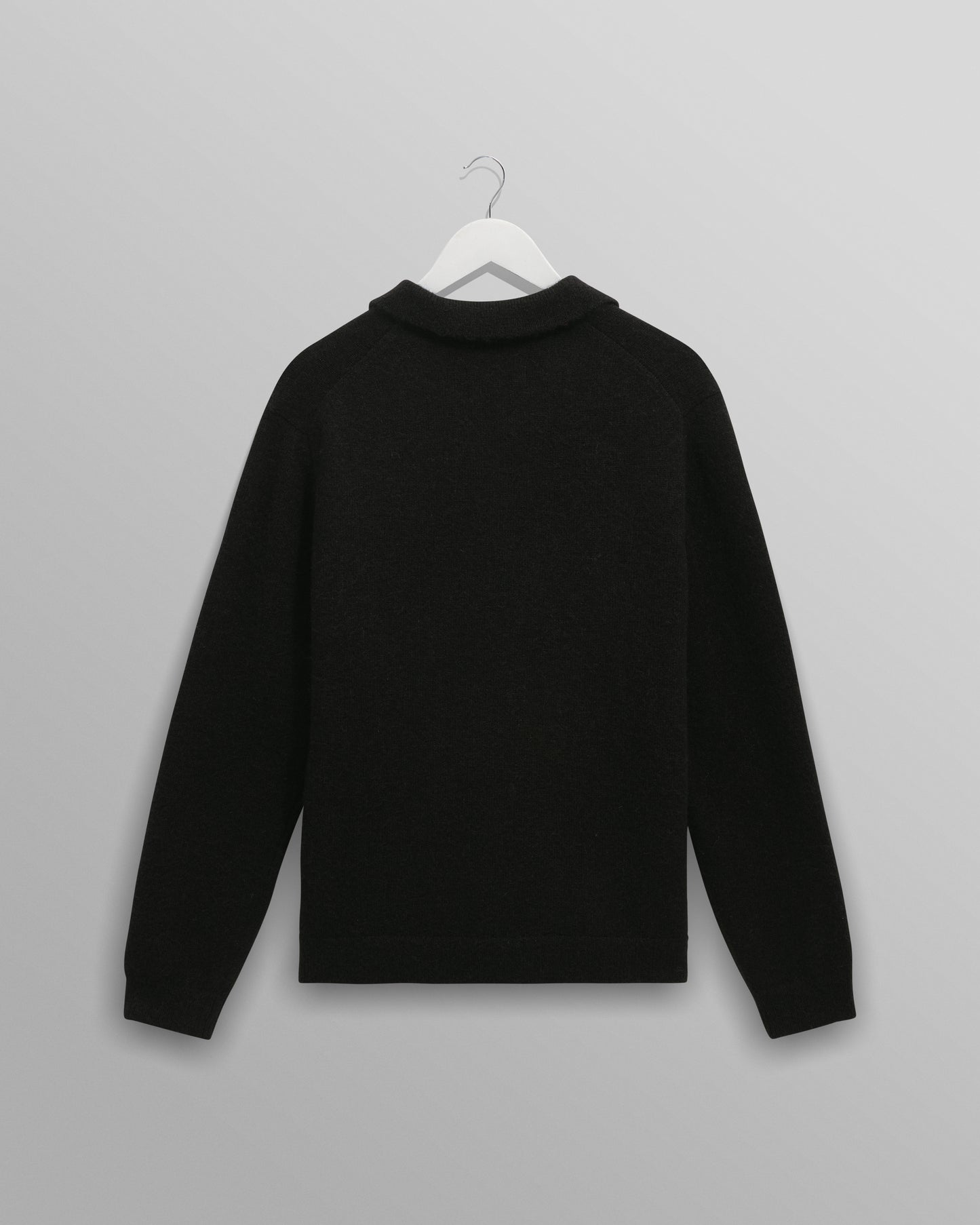 WAX London, Carter Polo Fluffy Wool Blend, Black
