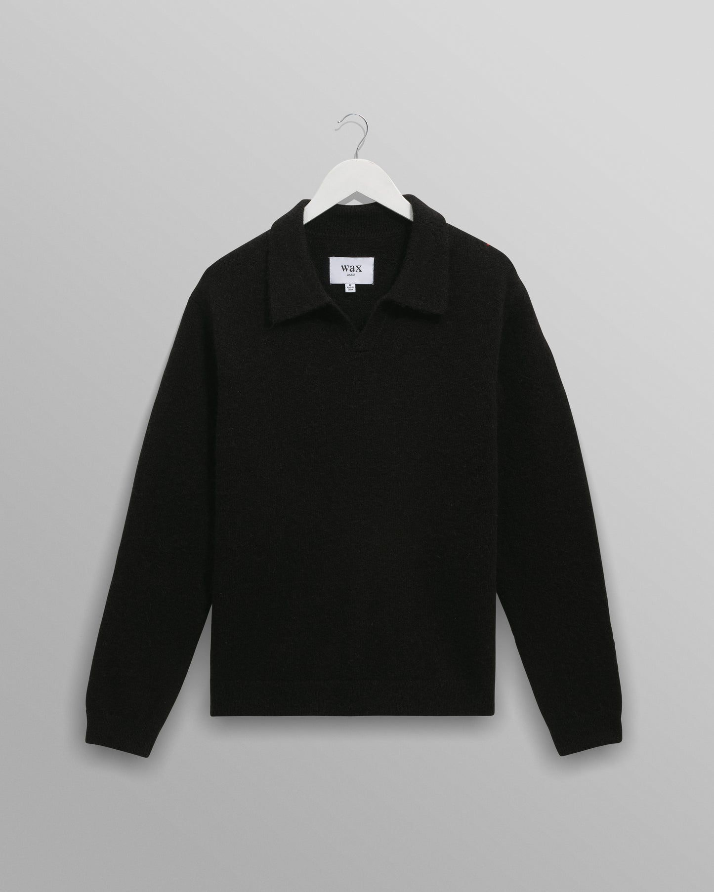 WAX London, Carter Polo Fluffy Wool Blend, Black