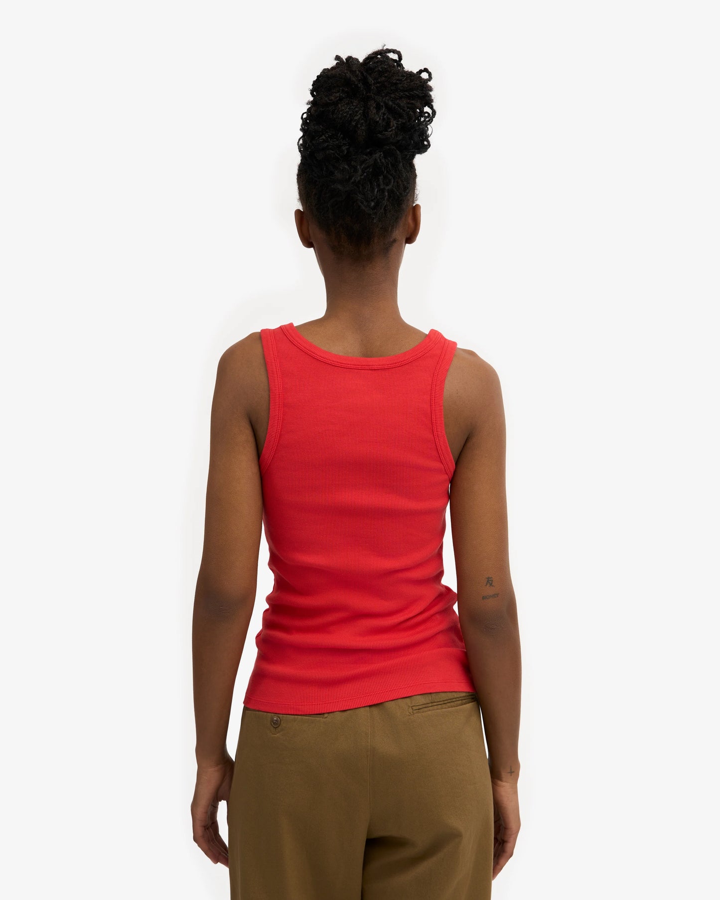 Colorful Standard, Women Organic Rib Tank Top - Red Tangerine