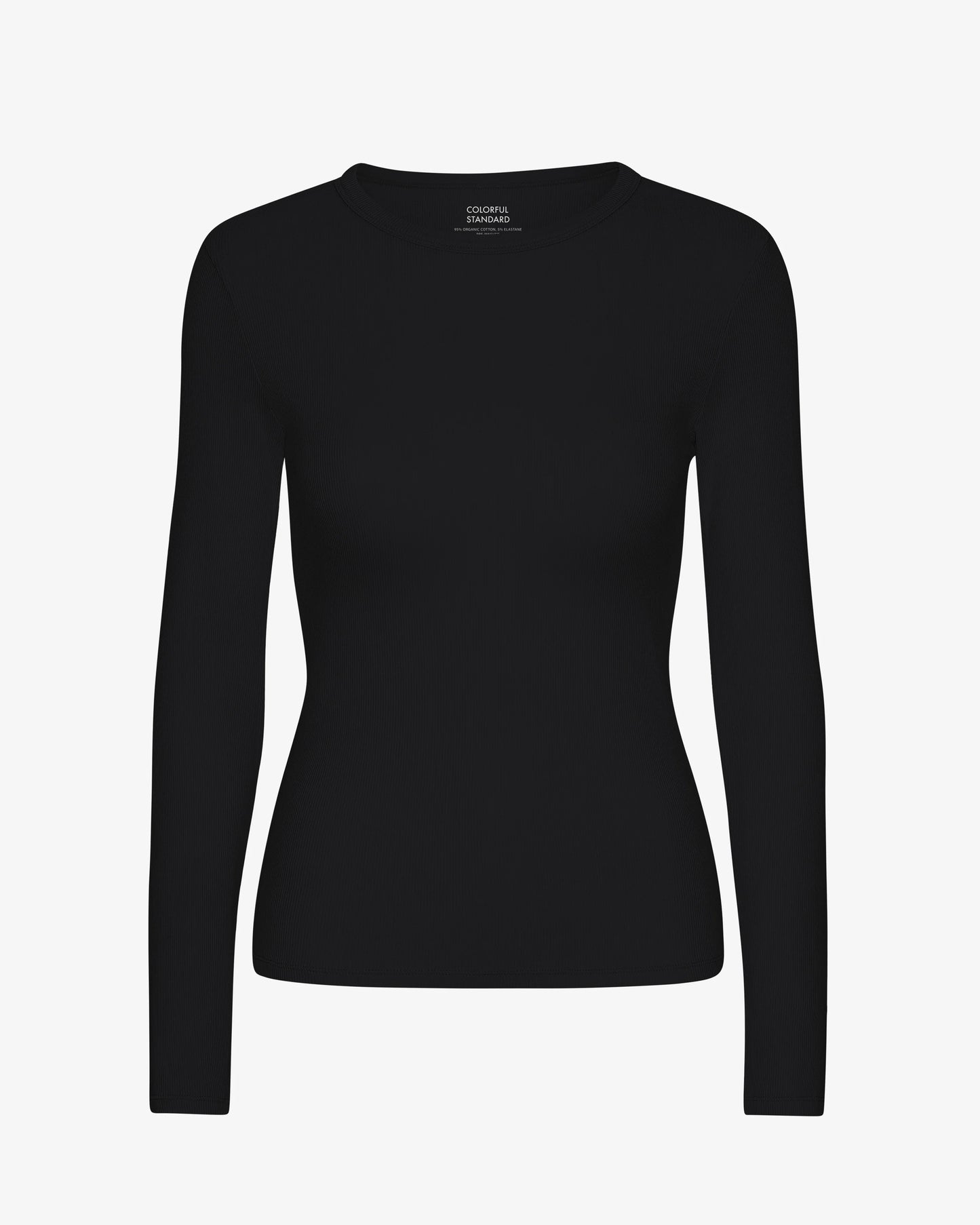 Colorful Standard, Organic Rib LS T-Shirt, Deep Black