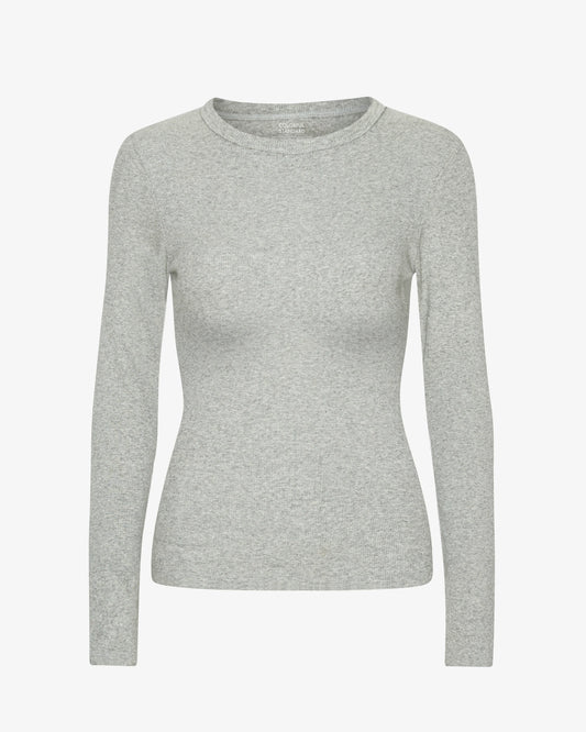 Colorful Standard, Organic Rib LS T-Shirt, Heather Grey