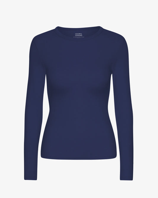 Colorful Standard, Organic Rib LS T-Shirt, Marine Blue