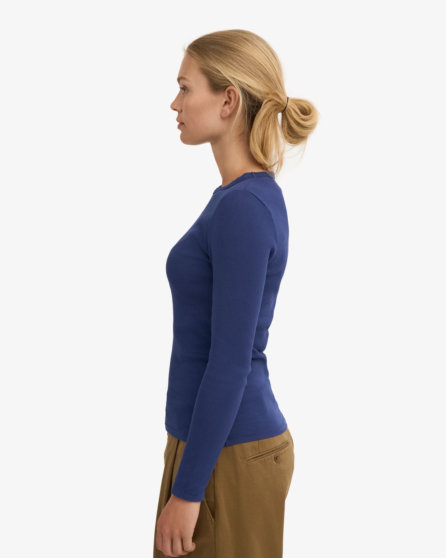 Colorful Standard, Organic Rib LS T-Shirt, Marine Blue