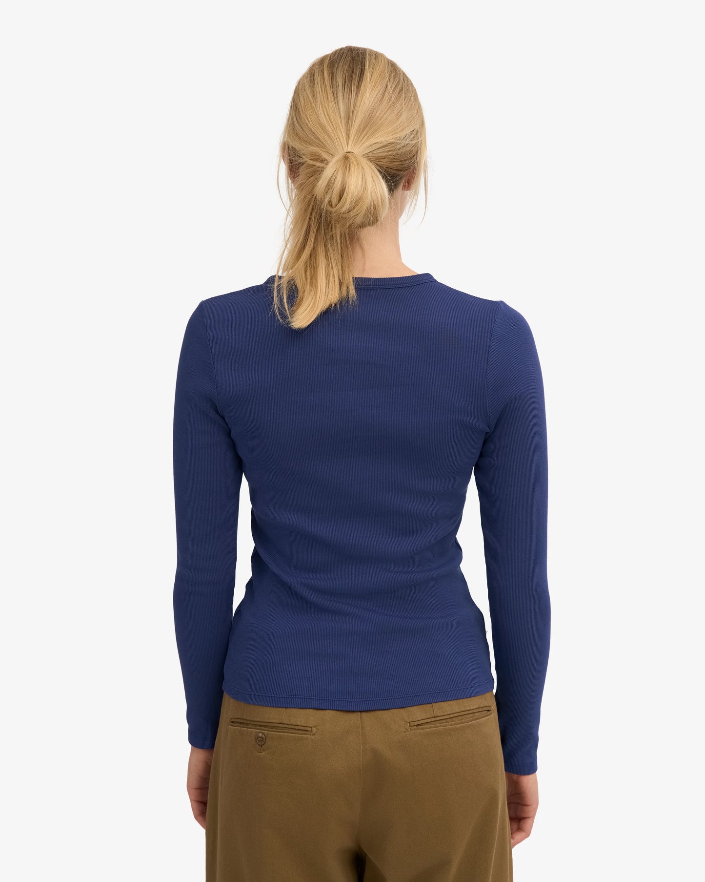 Colorful Standard, Organic Rib LS T-Shirt, Marine Blue