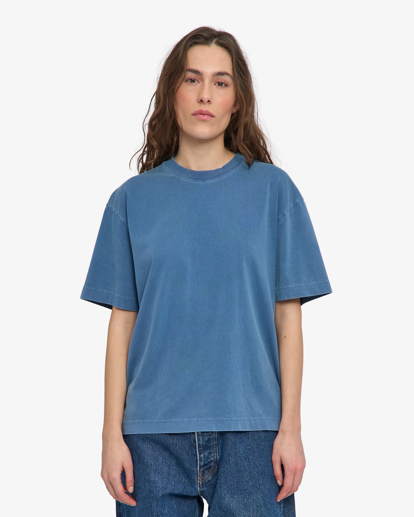 Colourful Standard, Oversized Organic T-Shirt, Faded Indigo