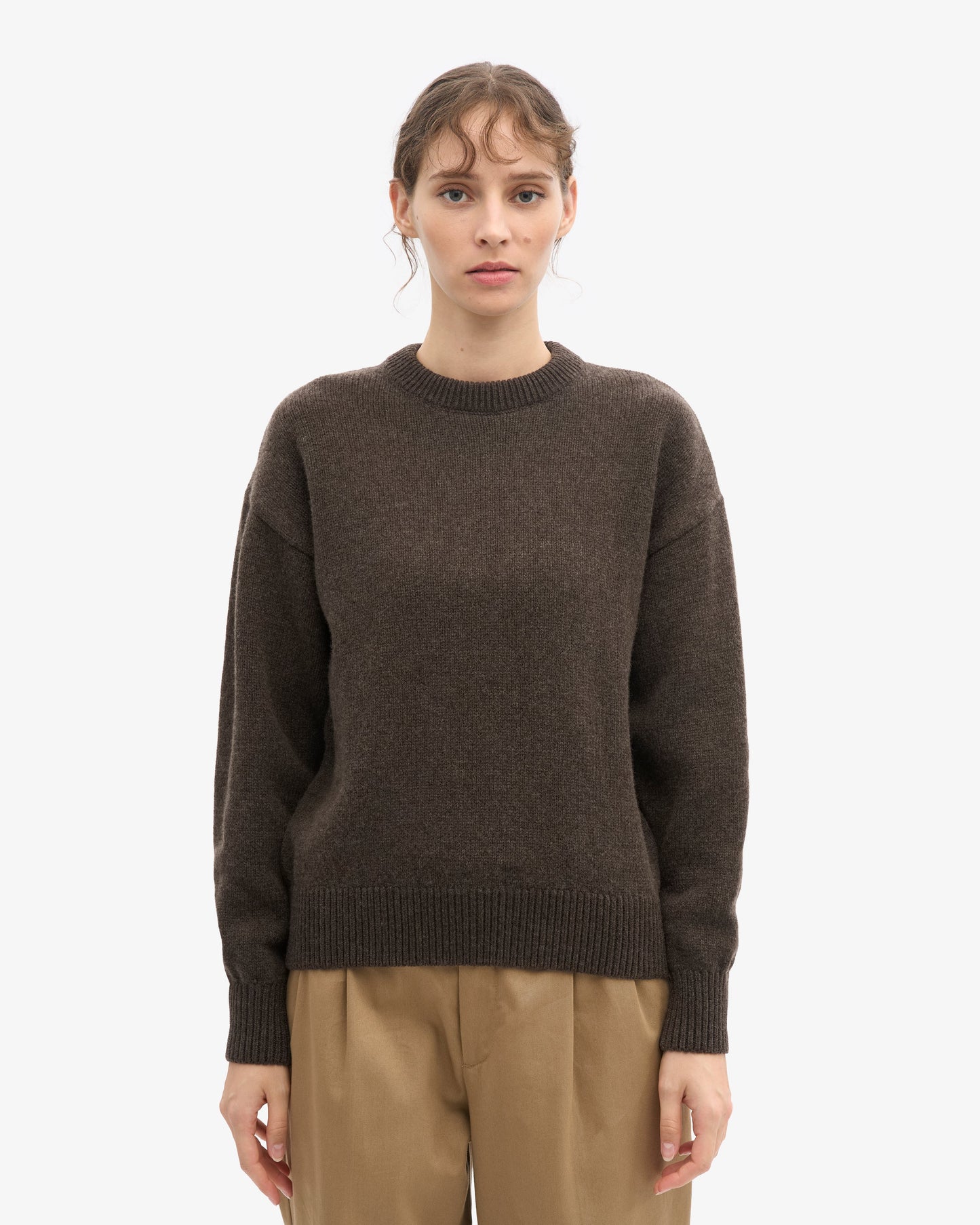 Colorful Standard, Oversized Merino Wool Crew, Coffee Brown