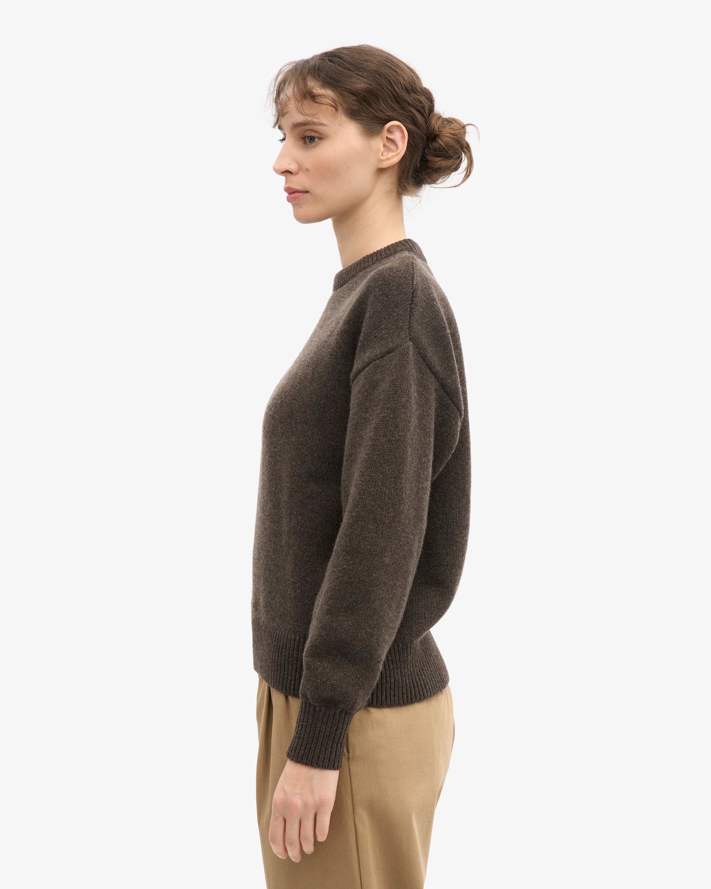 Colorful Standard, Oversized Merino Wool Crew, Coffee Brown