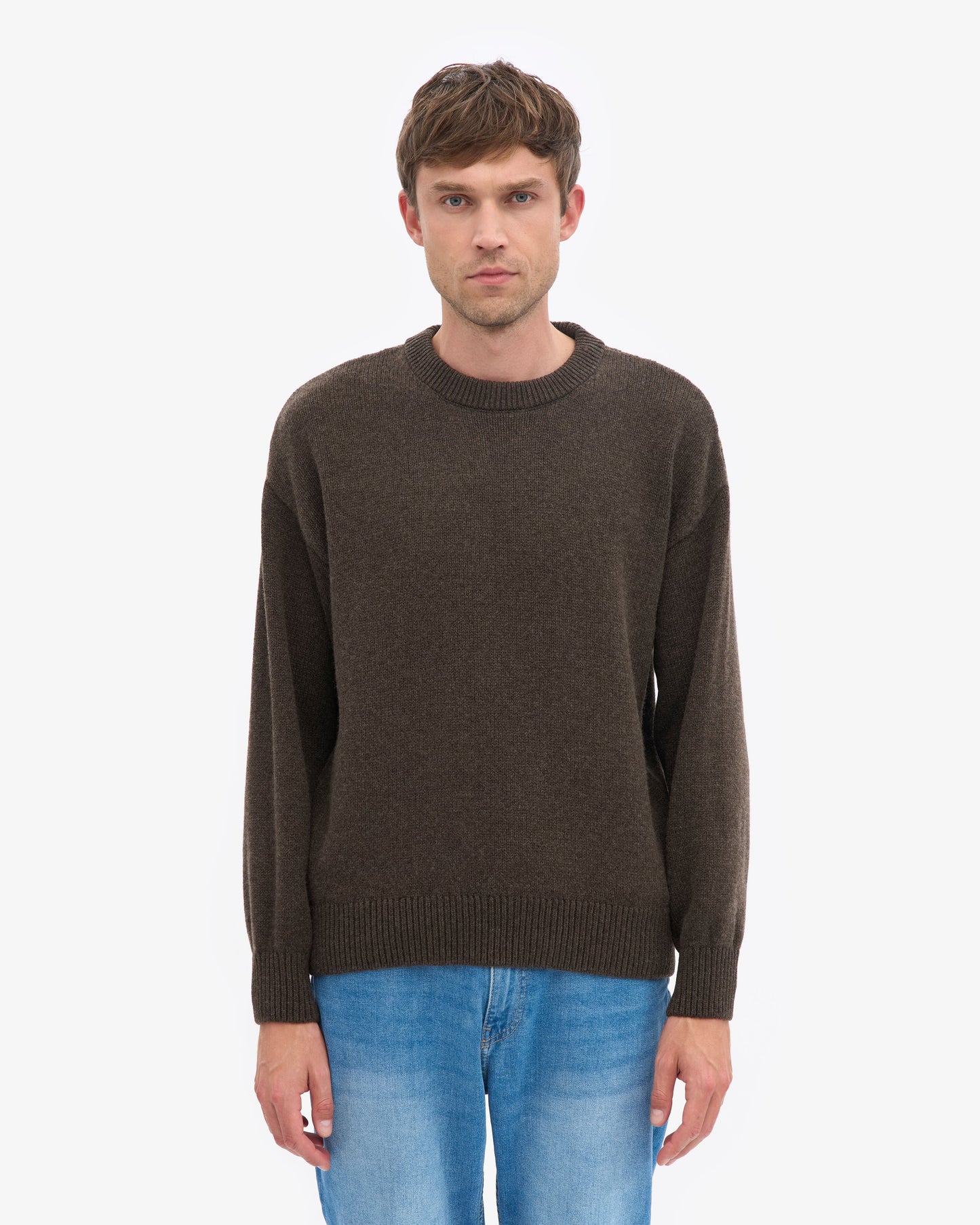 Colorful Standard, Oversized Merino Wool Crew, Coffee Brown