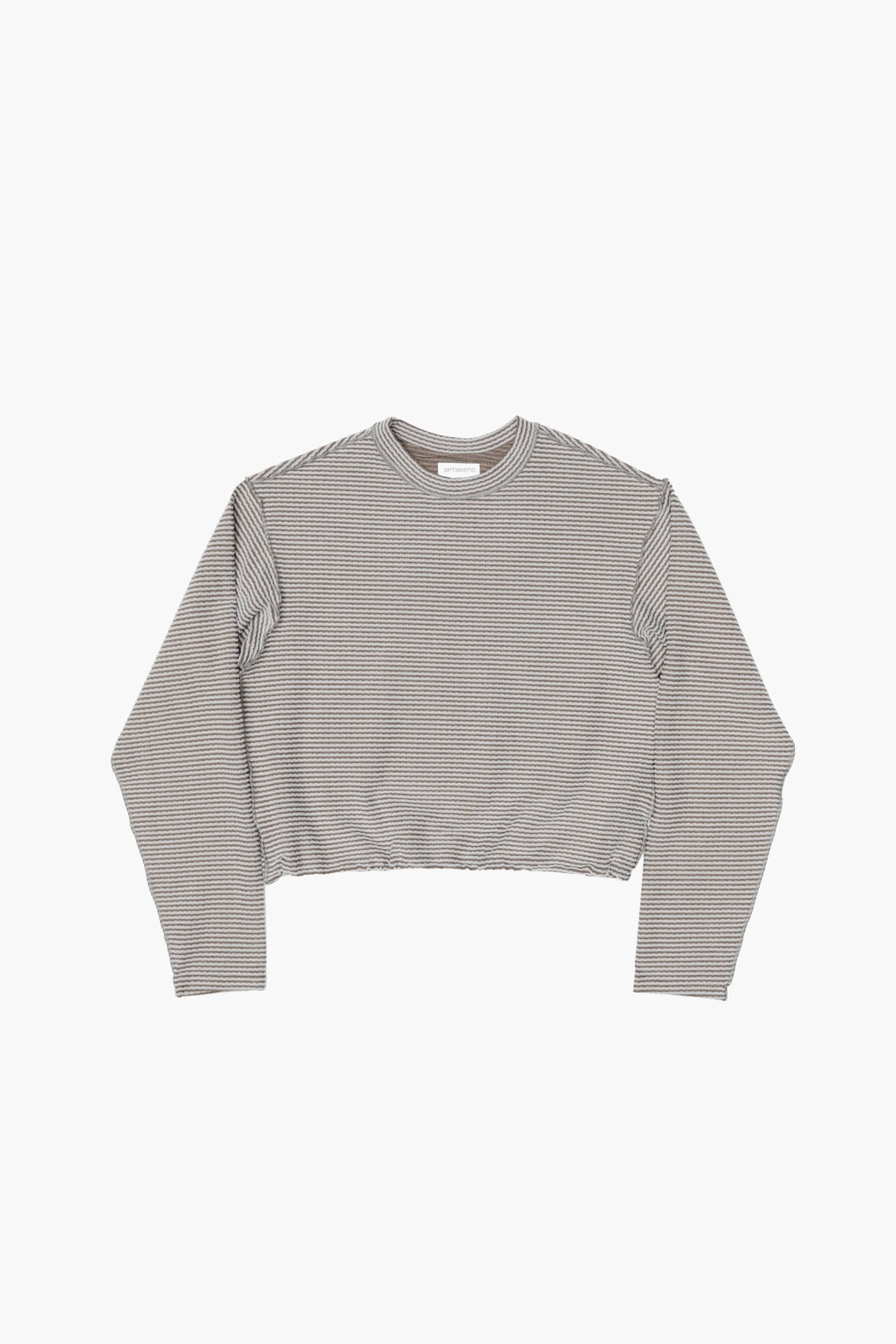 Optimistic Runners, Cropped Warm Longsleeve, Brown