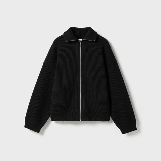 66 NORTH, Vonarstræti Zipped Wool Sweater, Black