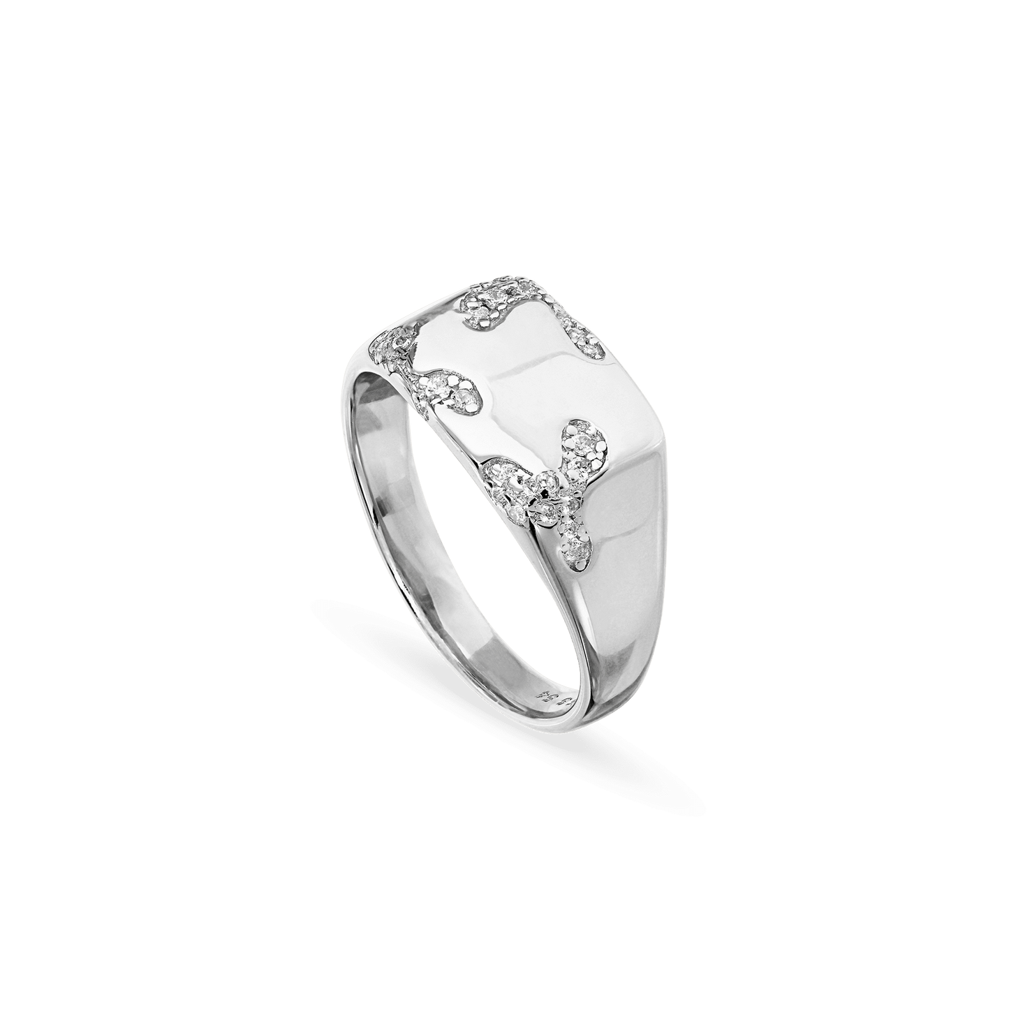 Jane Kønig, Iced Signet Ring, Sølv