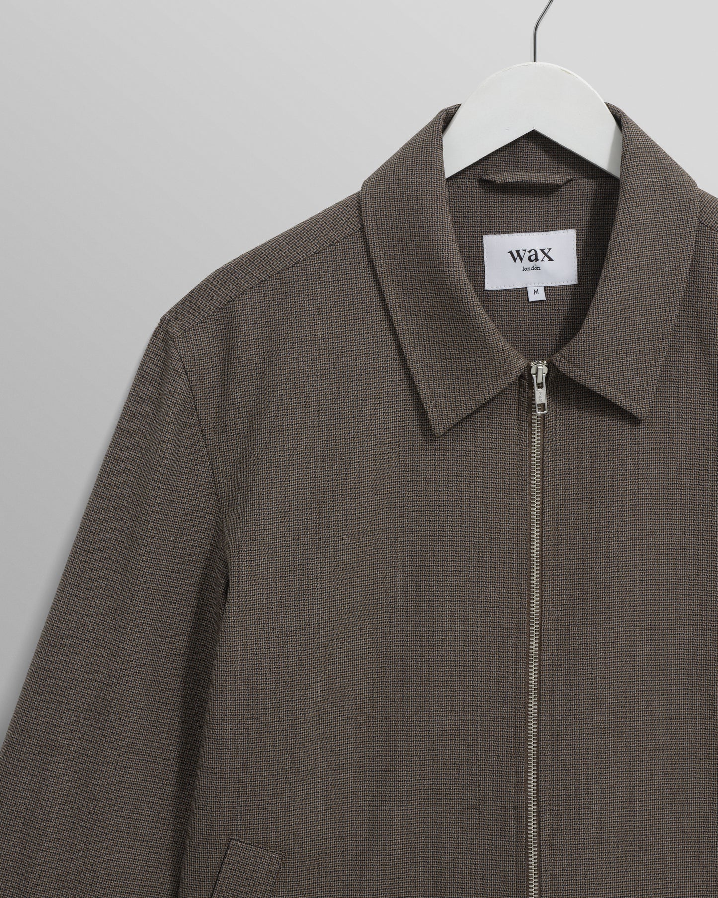 WAX London, Eldon Jacket, Micro Puppytooth Brown