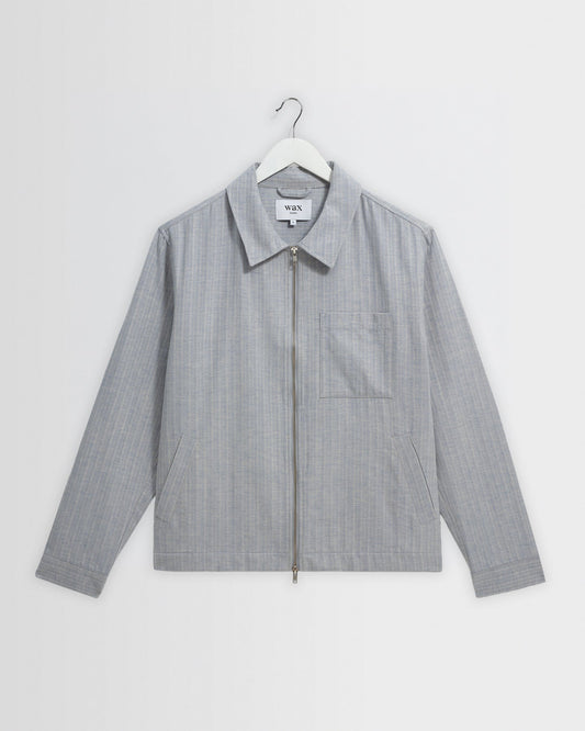 WAX, Eldon  Herringbone Jacket, Light Blue