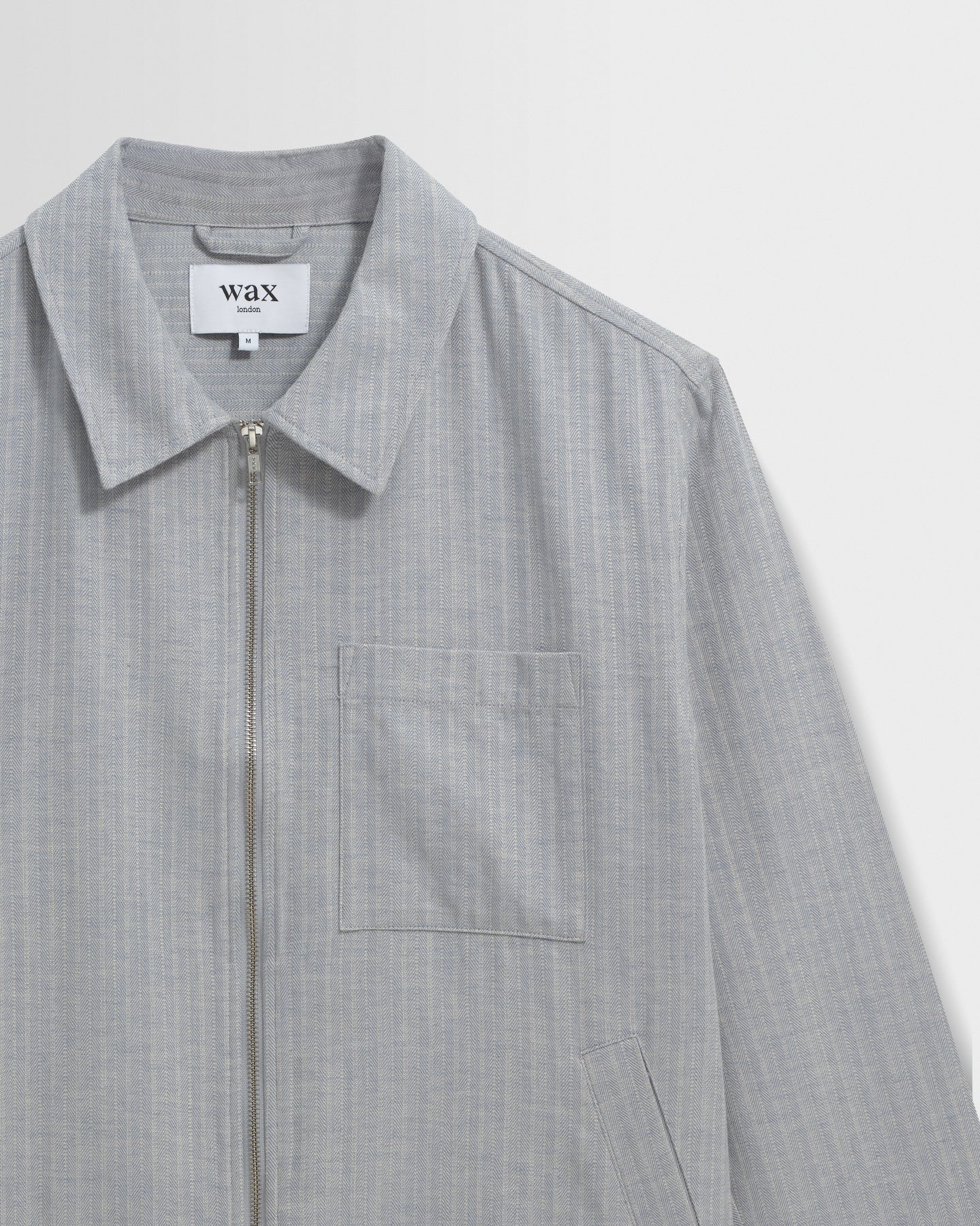WAX, Eldon  Herringbone Jacket, Light Blue