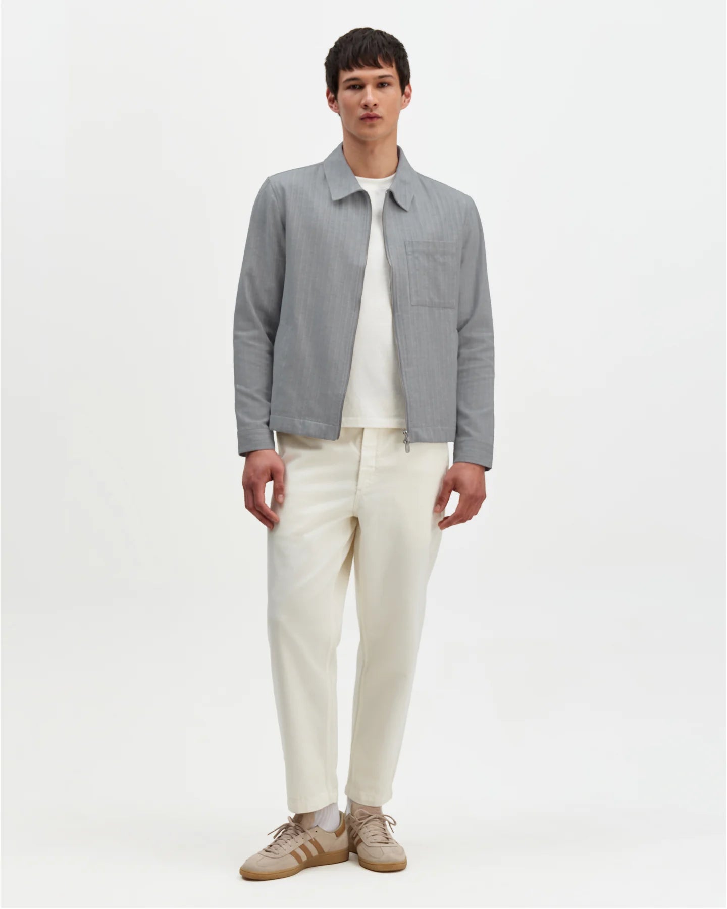 WAX, Eldon  Herringbone Jacket, Light Blue