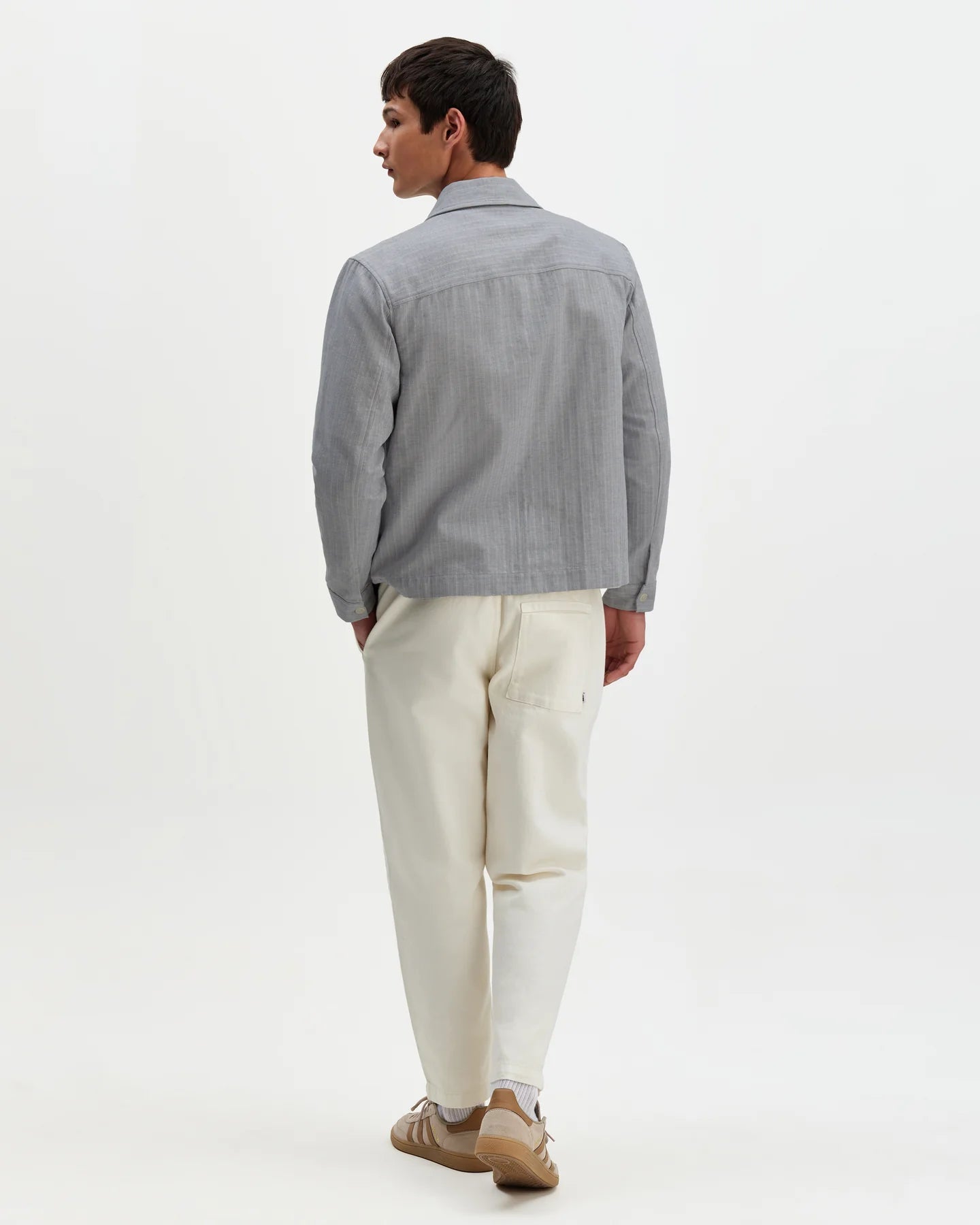 WAX, Eldon  Herringbone Jacket, Light Blue