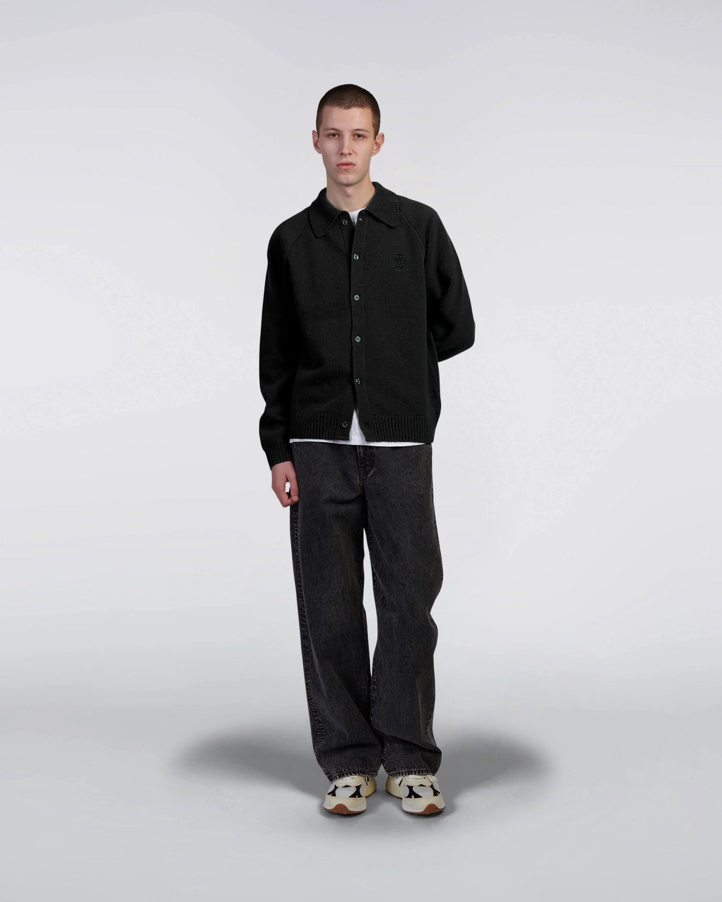 EDWIN, Mars Polo Cardigan, Black