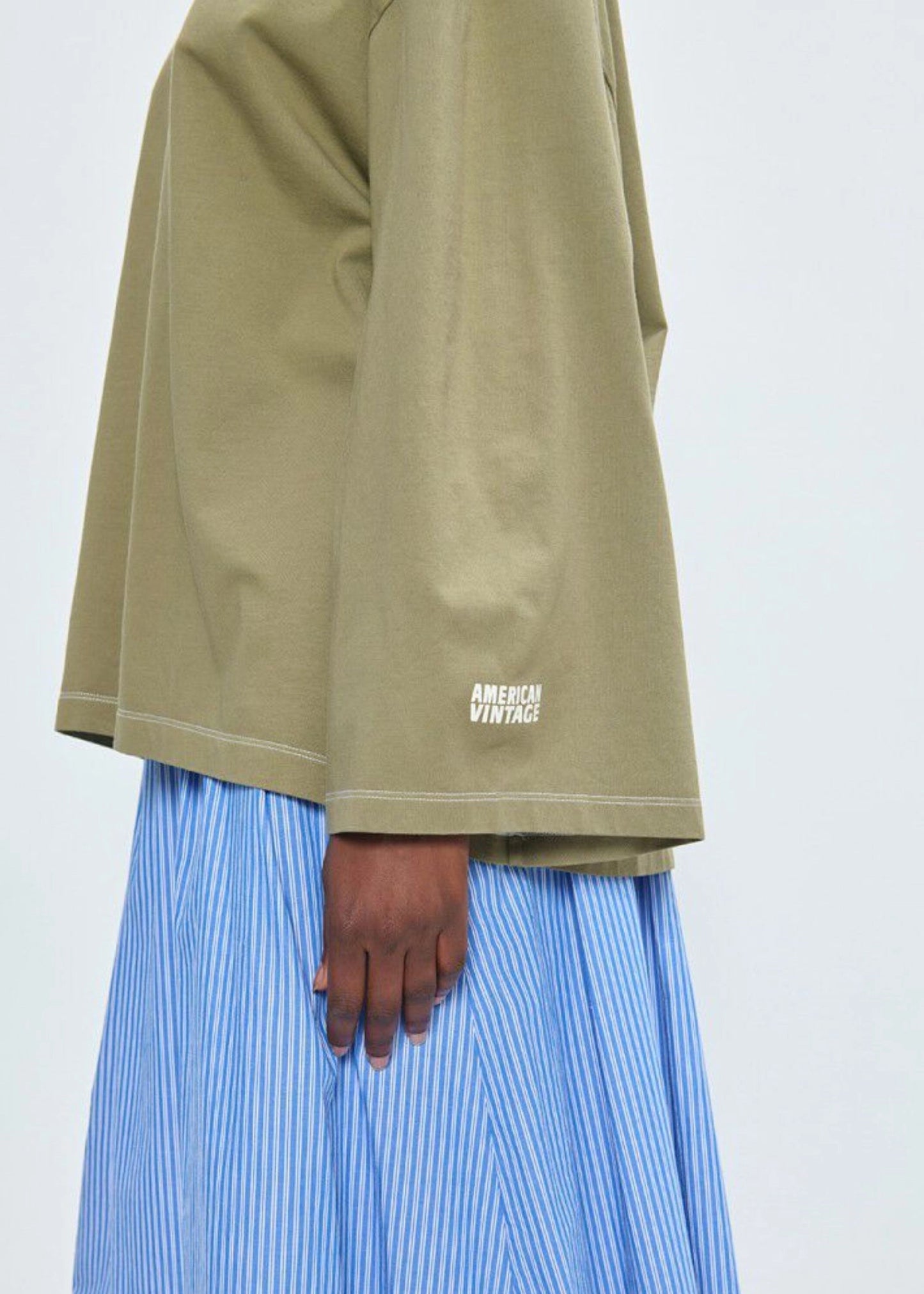 American Vintage, Fizvalley L/S T-shirt, Origan vintage