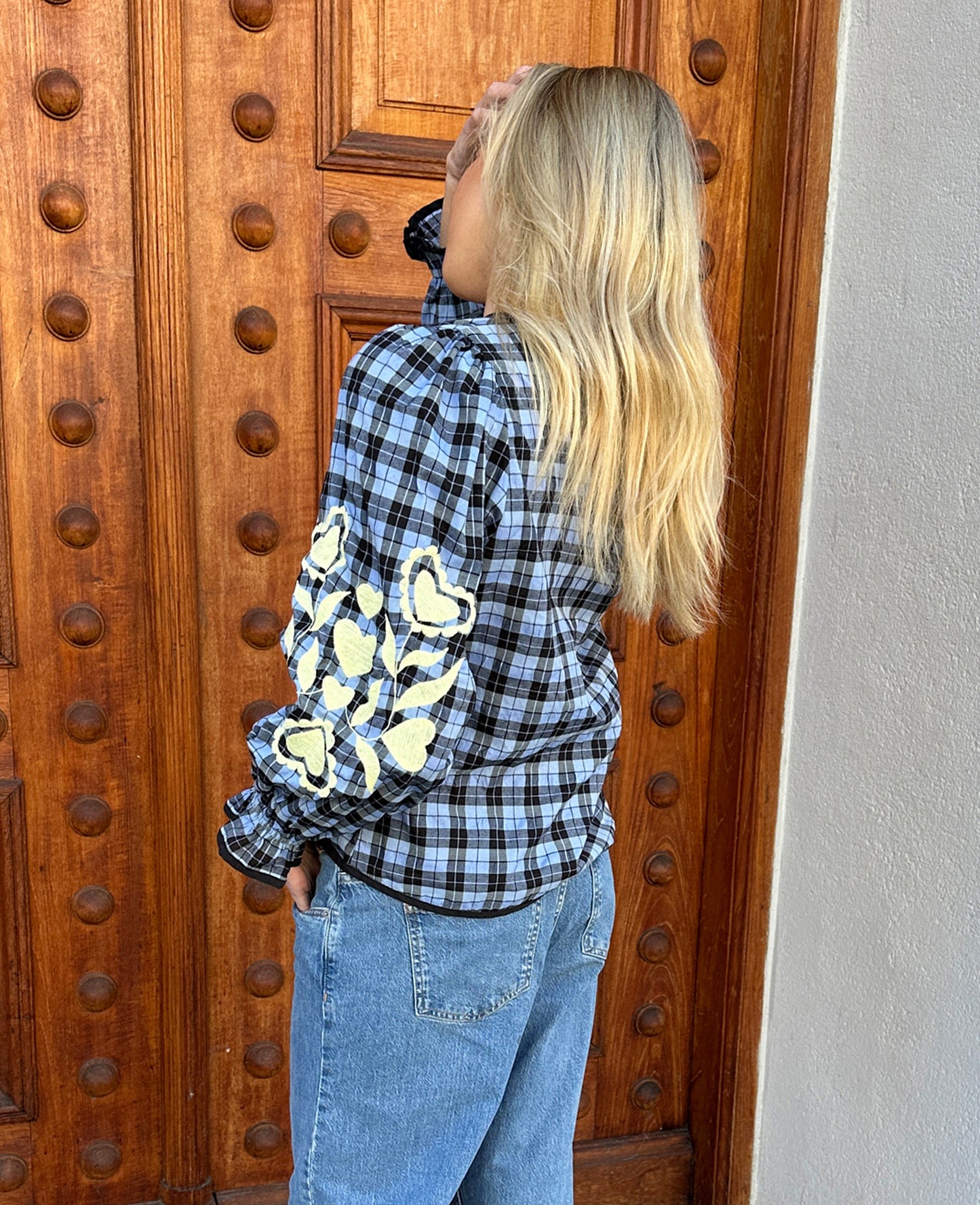Pre order- Sissel Edelbo, Fran Top, Blue Checks