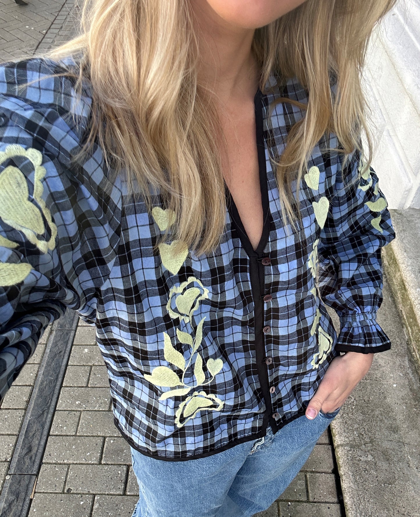 Pre order- Sissel Edelbo, Fran Top, Blue Checks