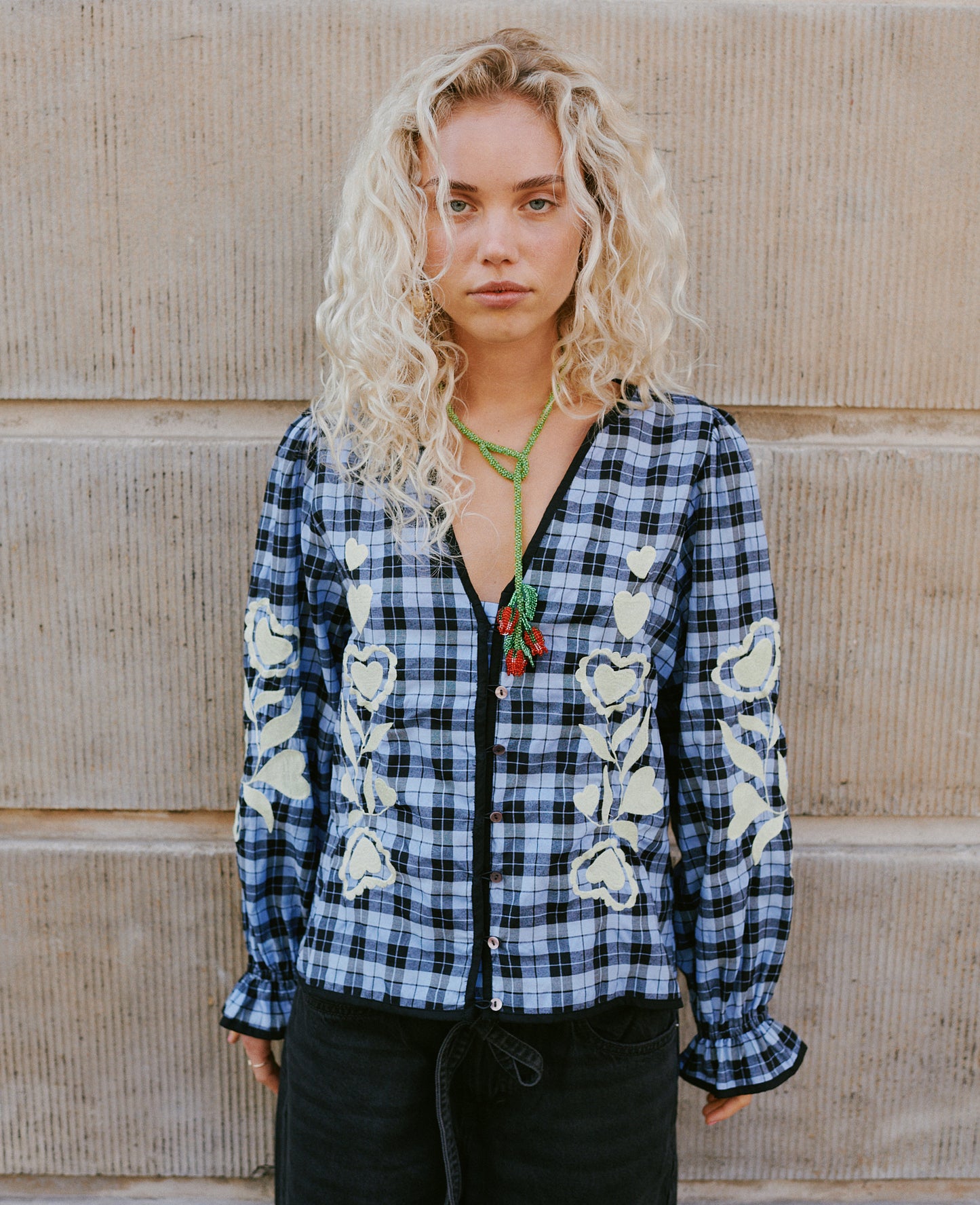 Pre order- Sissel Edelbo, Fran Top, Blue Checks