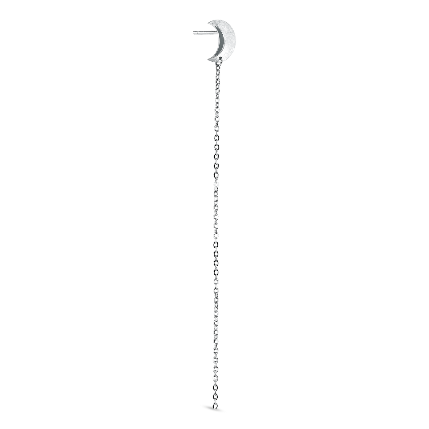 Jane Kønig, Half Moon Chain Stud, Sølv