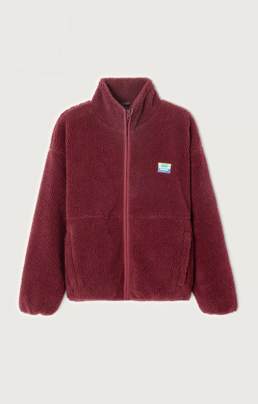 American Vintage, Hoktown Fleece Jacket, Burgundy Melange