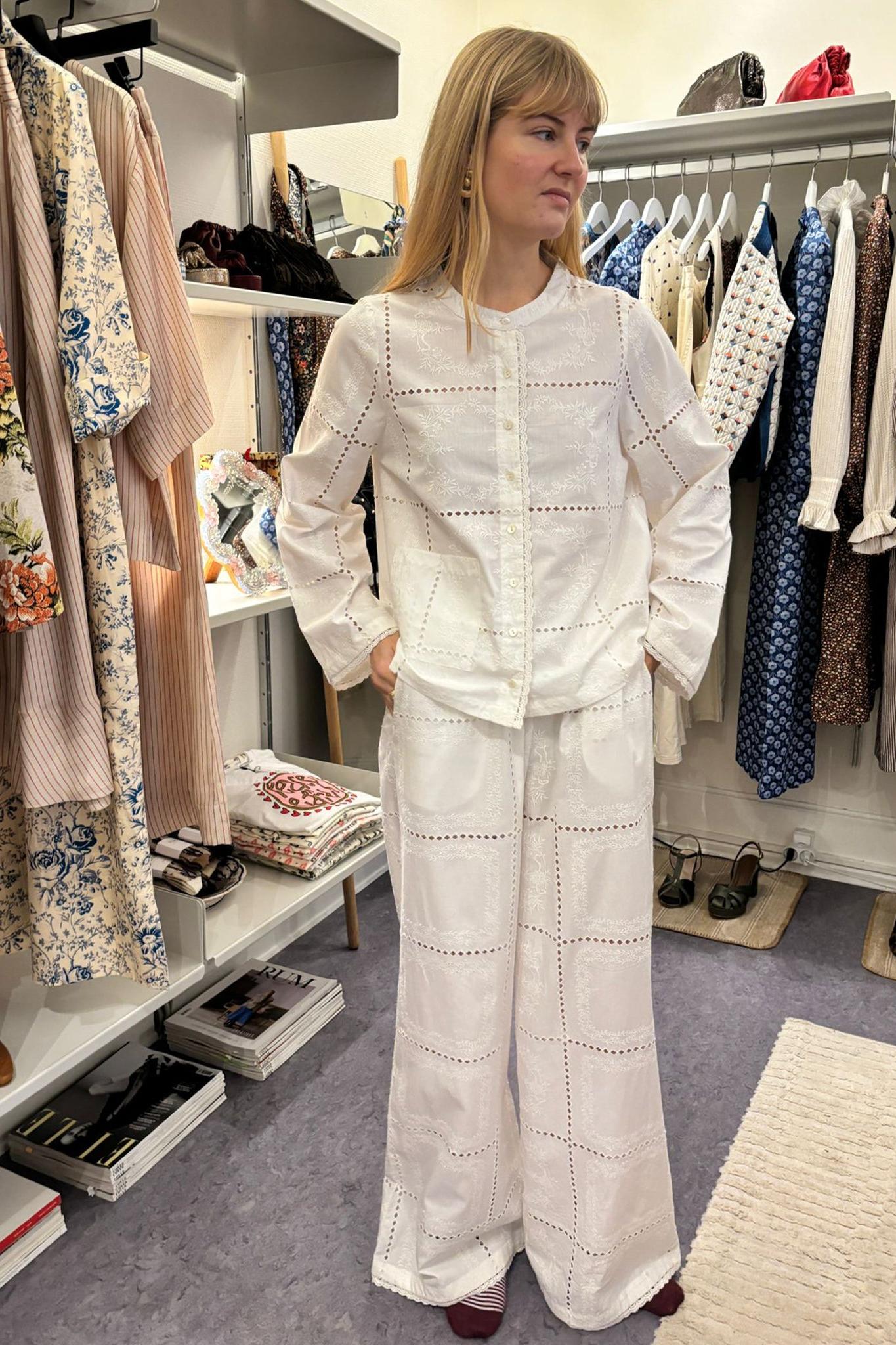 SIssel Edelbo, Hilde Pants, White Squares